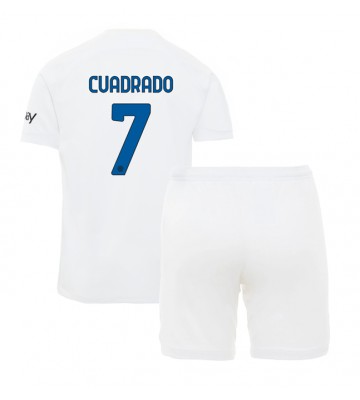 Maillot de foot Inter Milan Juan Cuadrado #7 Extérieur enfant 2023-24 Manches Courte (+ pantalon court)